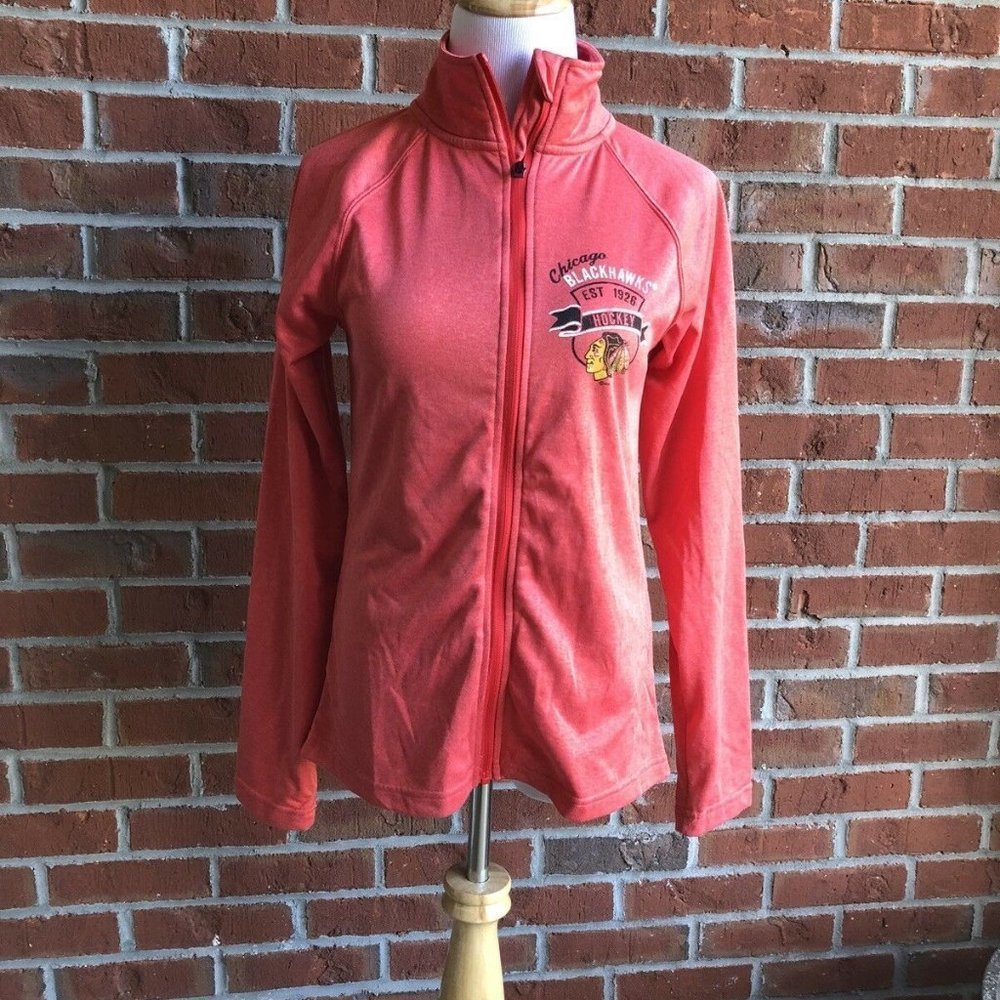 Ladies Cut NHL Blackhawks Zip‎ Up Jacket - Size S
